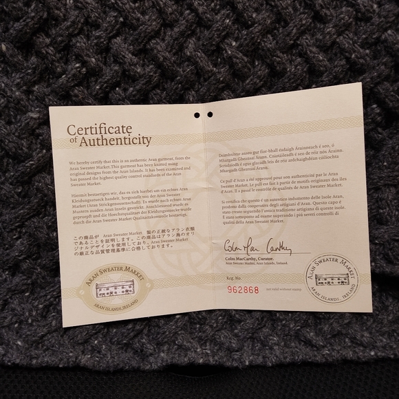 ( SOLD ) Hand Knitted Wool/Cashmere Sweater - Picture 6 of 7